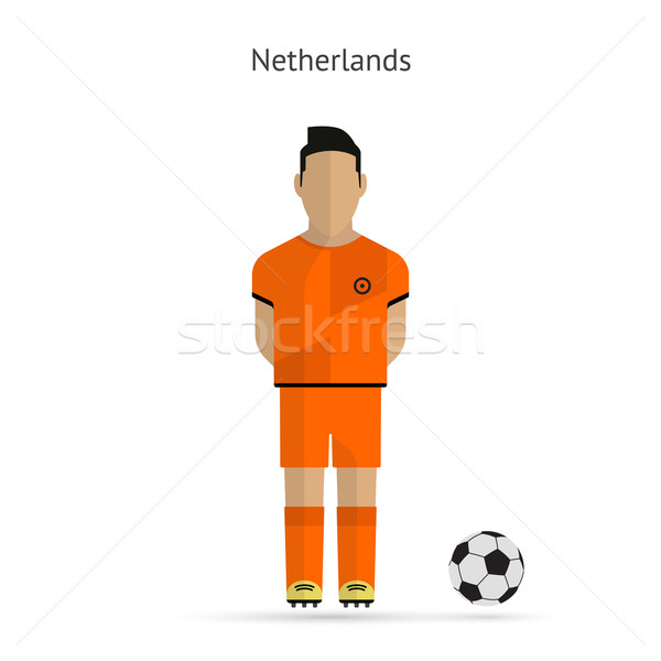 National football player. Netherlands soccer team uniform. Stock photo © tkacchuk