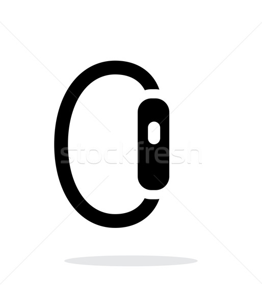 Smart watch side view simple icon on white background. Stock photo © tkacchuk