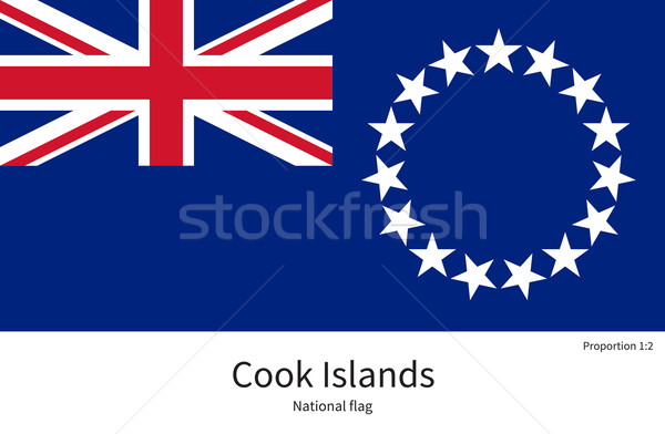 National flag of Cook Islands with correct proportions, element, colors Stock photo © tkacchuk