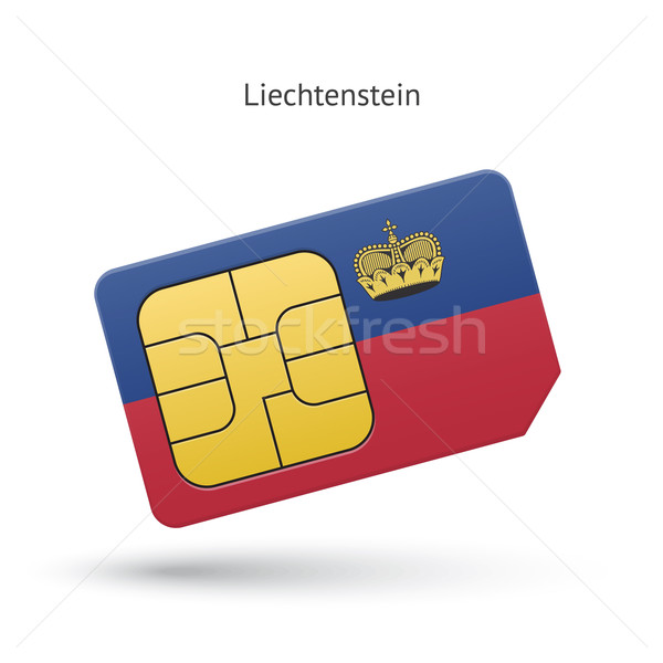 Liechtenstein mobile phone sim card with flag. Stock photo © tkacchuk