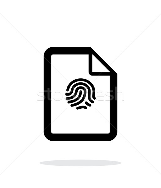 Fingerprint on file icon on white background. Stock photo © tkacchuk