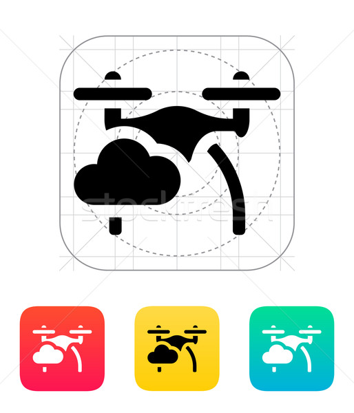 Quadcopter in sky icon. Stock photo © tkacchuk