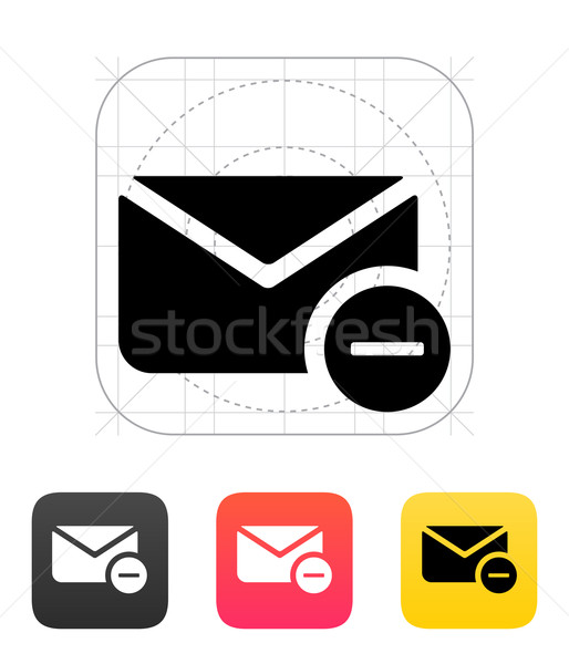Remove mail icon. Vector illustration. Stock photo © tkacchuk