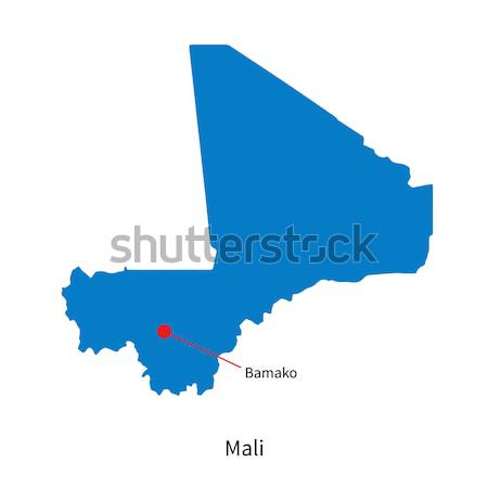 Detailed vector map of Mali and capital city Bamako Stock photo © tkacchuk