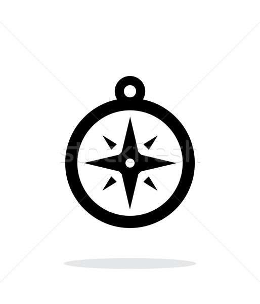 Compass icon. Navigation icon on white background. Stock photo © tkacchuk
