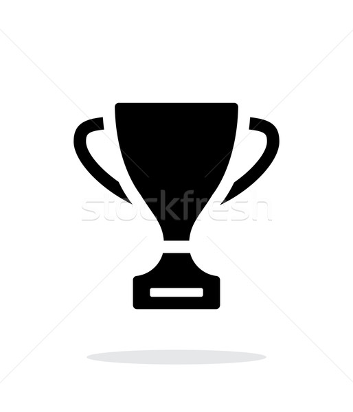 [[stock_photo]]: Trophée · icône · blanche · signe · silhouette · succès