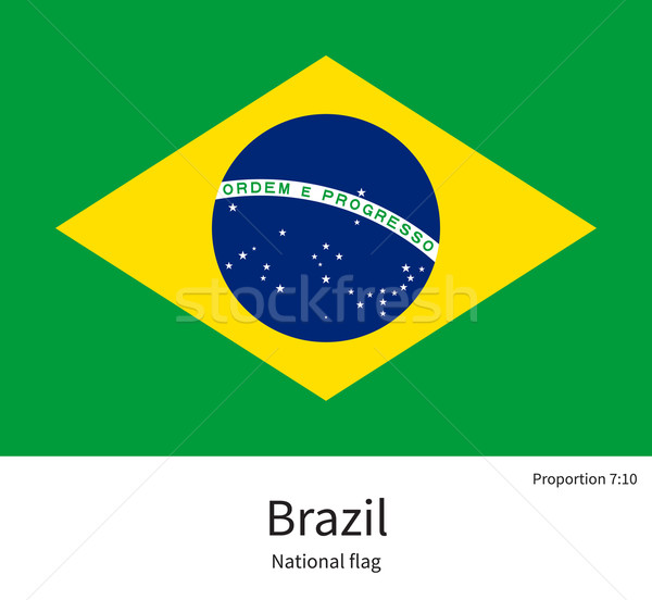 Bandiera Brasile correggere elemento colori istruzione Foto d'archivio © tkacchuk