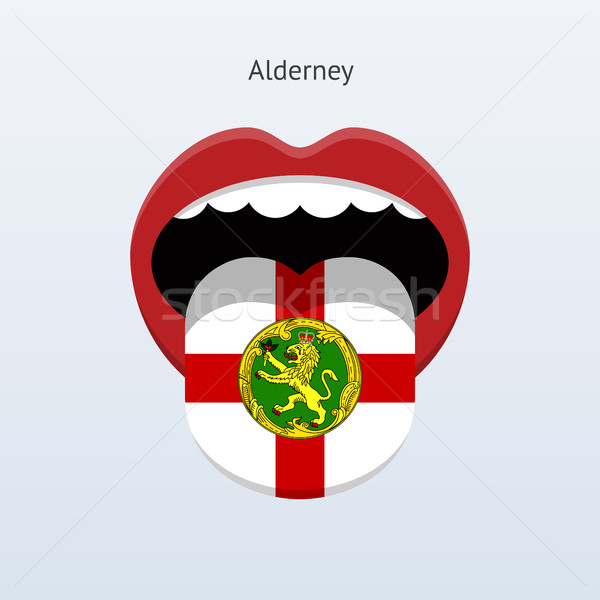 Alderney language. Abstract human tongue. Stock photo © tkacchuk
