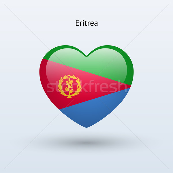 Love Eritrea symbol. Heart flag icon. Stock photo © tkacchuk