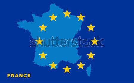 Flag of European Union with Bulgaria on background Stock photo © tkacchuk