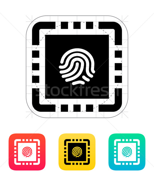Cpu sécurisé icône vecteur illustration design Photo stock © tkacchuk