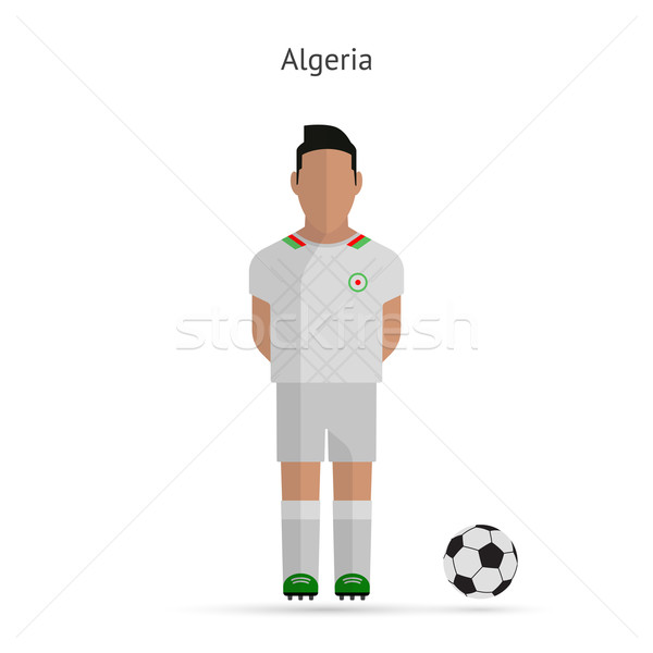 National football player. Algeria soccer team uniform. Stock photo © tkacchuk