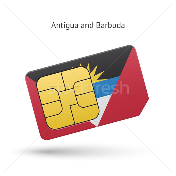 Antigua and Barbuda phone sim card with flag. Stock photo © tkacchuk