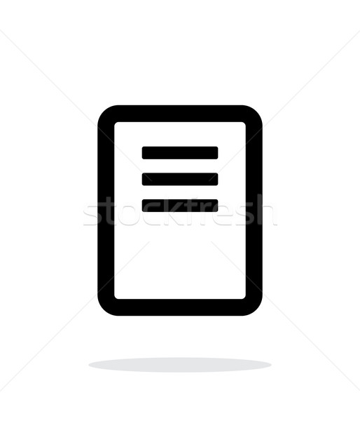 Stock photo: Note page icon on white background.