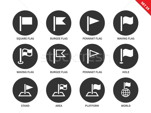 Stock photo: Flags icons on white background