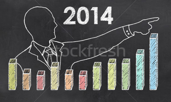 Wzrostu 2014 twórczej biznesmen pozytywny Zdjęcia stock © TLFurrer