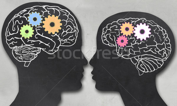 Man and Woman with Working Brain Stock photo © TLFurrer