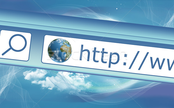 [[stock_photo]]: Navigateur · adresse · bar · world · wide · web · nuages · design