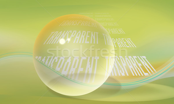 Transparente bola palavra abstrato fundo verde Foto stock © TLFurrer