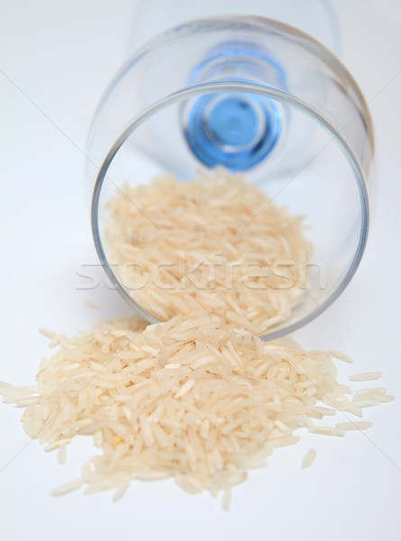 Riz grain brut verre basmati céréales [[stock_photo]] © tlorna