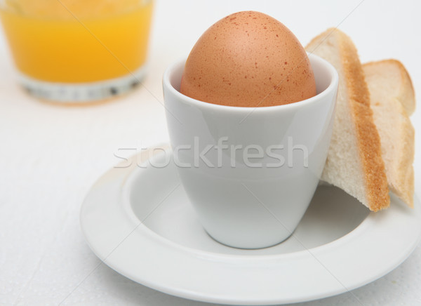 Ei toast ontbijt gezonde snack maaltijd Stockfoto © tlorna