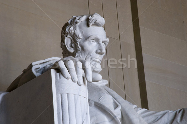 Statua Washington DC mano costruzione compleanno marmo Foto d'archivio © tmainiero