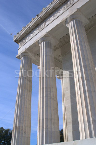 Washington DC oszlopok kő fehér márvány pénzügyi Stock fotó © tmainiero