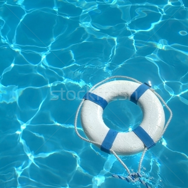 Leben Ring schwimmend top blau Wasser Stock foto © tmainiero