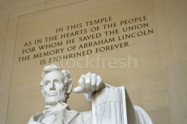 Estátua Washington DC cara edifício homem aniversário Foto stock © tmainiero