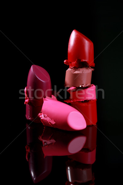 Cut and Stacked Lipsticks Close Up Stock photo © tobkatrina