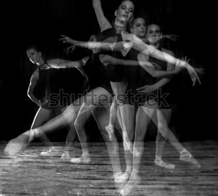 Ballerina in Studio On Pointe Stock photo © tobkatrina