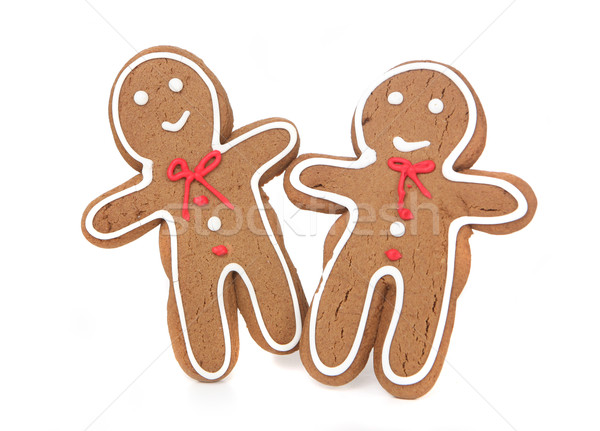 Gingerbread Men Smiling and Happy Stock photo © tobkatrina