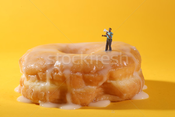 Police Officers in Conceptual Food Imagery With Donuts Stock photo © tobkatrina