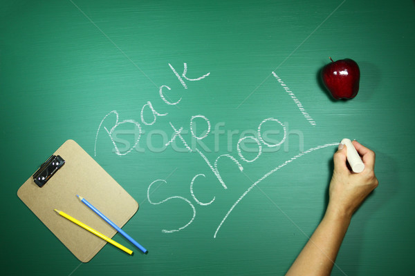 Green Back to School Themed Background Image Stock photo © tobkatrina
