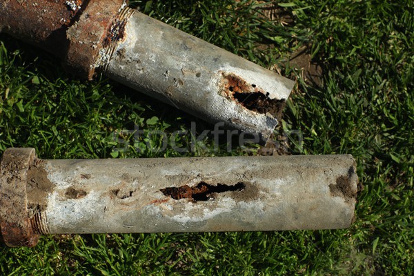 Corroded and Blocked Steel Household Pipes Stock photo © tobkatrina