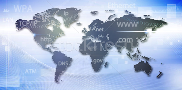 Global information network, abstract techno backgrounds Stock photo © tolokonov