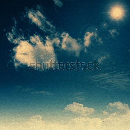 Summer sky. Abstract retro styled backgrounds with old cardboard Stock photo © tolokonov