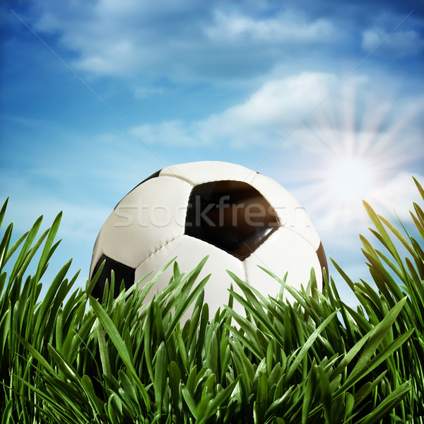 Absztrakt futball futball hátterek égbolt nap Stock fotó © tolokonov