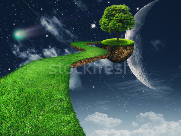 月亮 光 幻想 抽象 背景 設計 商業照片 © tolokonov