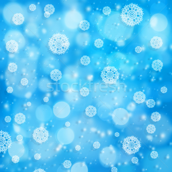 Abstract kerstmis achtergronden sneeuwvlokken schoonheid bokeh Stockfoto © tolokonov