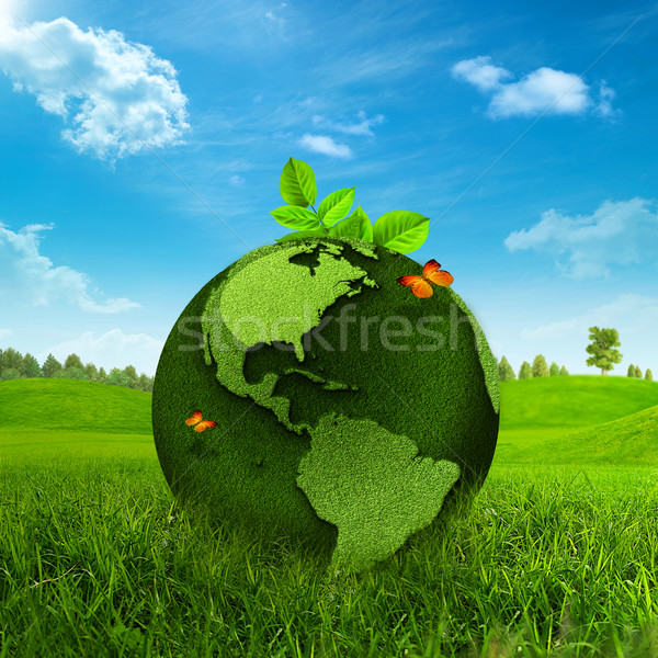 Verde tierra resumen ambiental fondos agua Foto stock © tolokonov