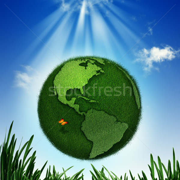 Green Earth. Abstract environmental backgrounds Stock photo © tolokonov