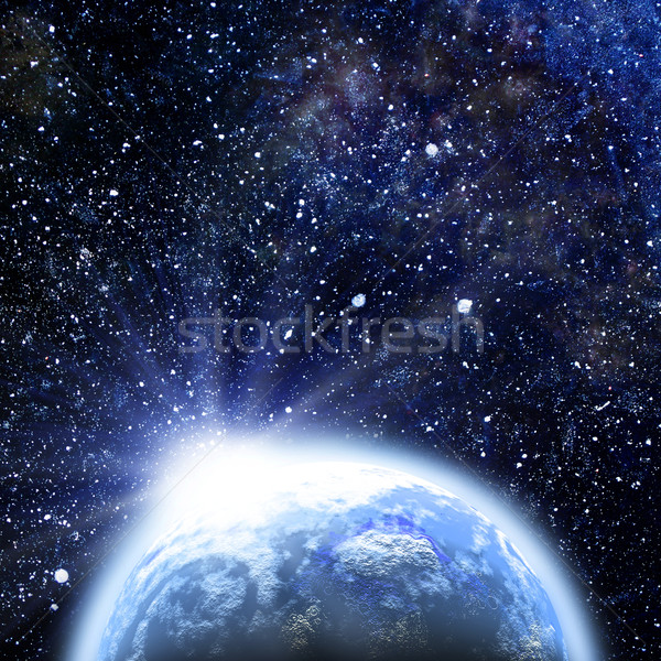 Słońce ziemi planety streszczenie środowisk Zdjęcia stock © tolokonov