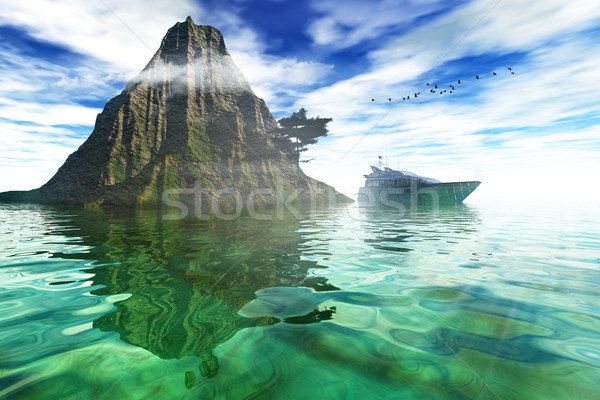 On the sea, natural backgrounds. 3D rendered image Stock photo © tolokonov