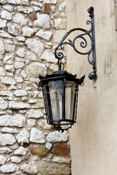 Street lamp - Benedictine monastery, Tyniec Stock photo © tomasz_parys