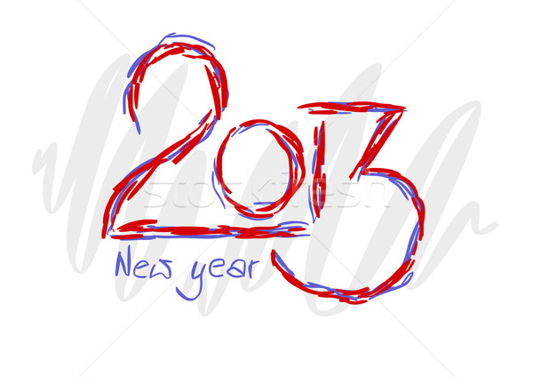 2013 buon anno testo capodanno colorato illustrazione Foto d'archivio © tomasz_parys