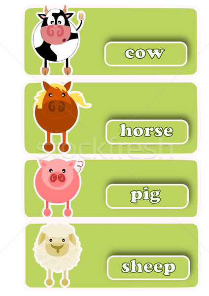Livestock icons Stock photo © tomasz_parys