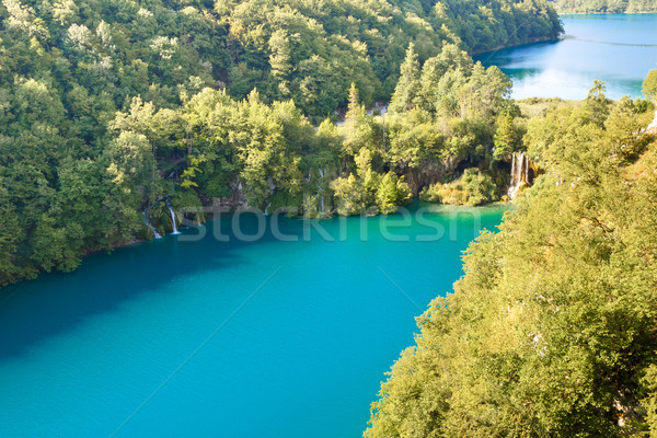 Two big lakes - Plitivice National park. Stock photo © tomasz_parys