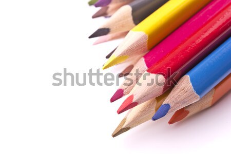 Сток-фото: карандашей · изолированный · белый · пер · краской