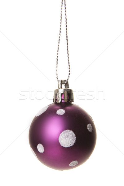 Navidad chuchería rosa púrpura pelota blanco Foto stock © Tomjac1980